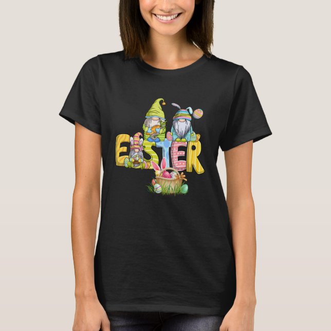 T-shirt Cute Bunny Gnome Easter Day Eggs Gnomes Easter 202 (Devant)