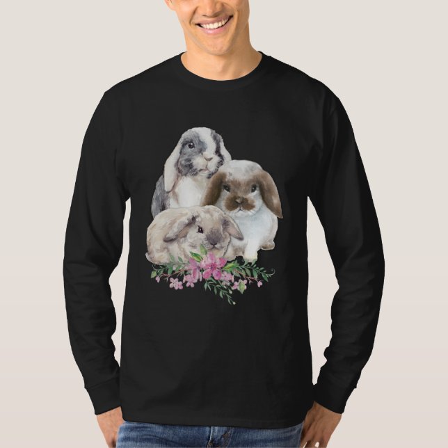 T-shirt Cute Bunny Rabbits Bunny Mom Bunny  Easter Spring (Devant)