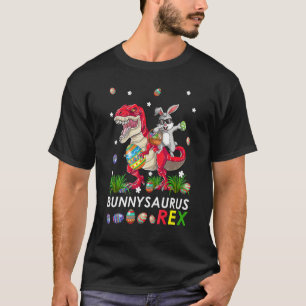 T-shirt Cute Bunnysaurus Rex T Rex Dino & Lapin qui fait l