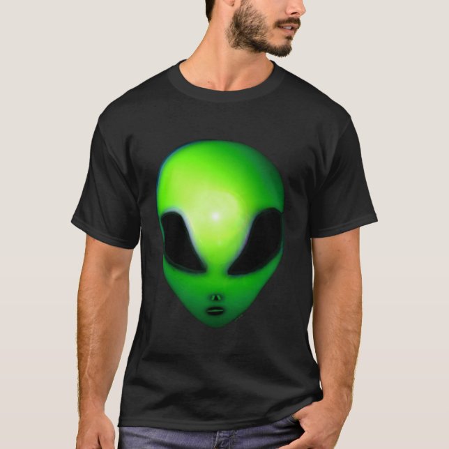 T-shirt Cute But Mean Green Alien Thing (Devant)