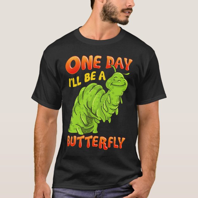 T-shirt Cute Butterfly Caterpillar Top for Girls with Sayi (Devant)