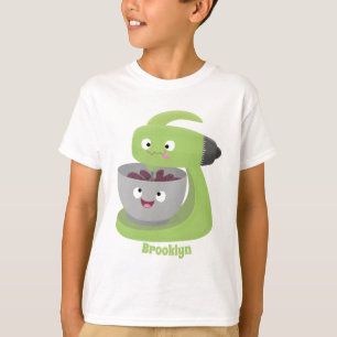 T-shirt Cute cake mixer cuisine appareil dessin animé