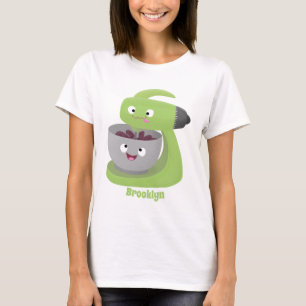T-shirt Cute cake mixer cuisine appareil dessin animé
