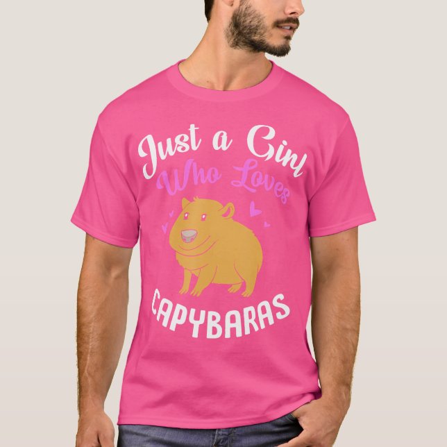 T-shirt Cute Capybara Juste Une Fille Qui Aime Les Capybar (Devant)