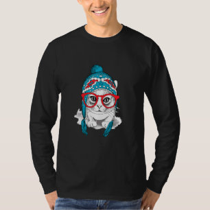 T-shirt Cute Casquette de chat Alpaca