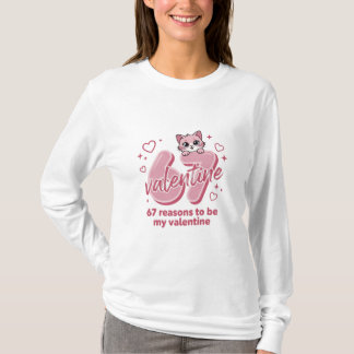 T-shirt Cute cat 67 valentine