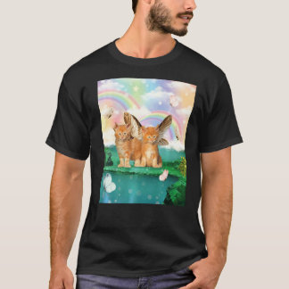 T-shirt Cute Cat Butterflies Mom Kitten Cats