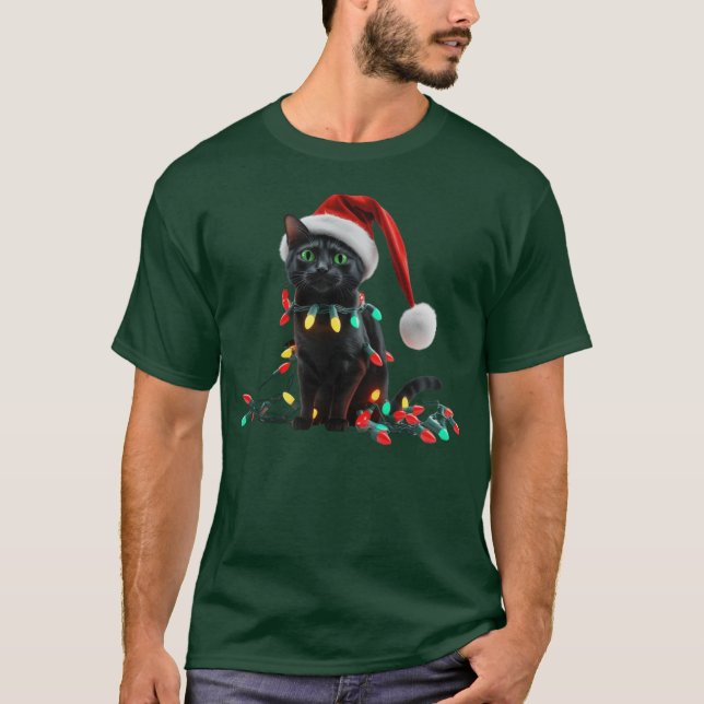 T-shirt Cute Cat Christmas (Devant)