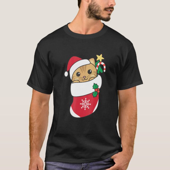 T-shirt Cute Cat For Christmas Cat 1 (Devant)