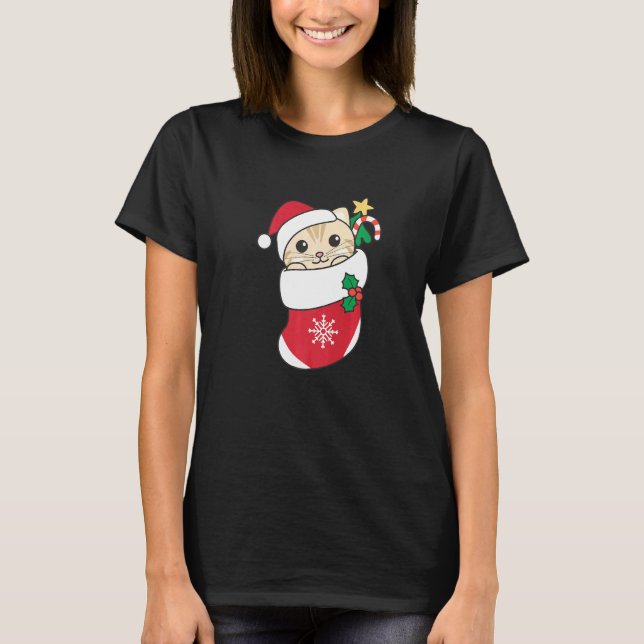 T-shirt Cute Cat For Christmas Cat  5 (Devant)