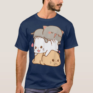 T-shirt Cute Cat Kawaii Anime Japanese Otaku Gift Girls Bo