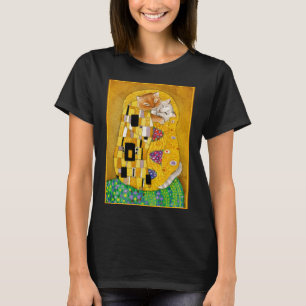T-shirt Cute Cat Klimt spoof the Kiss