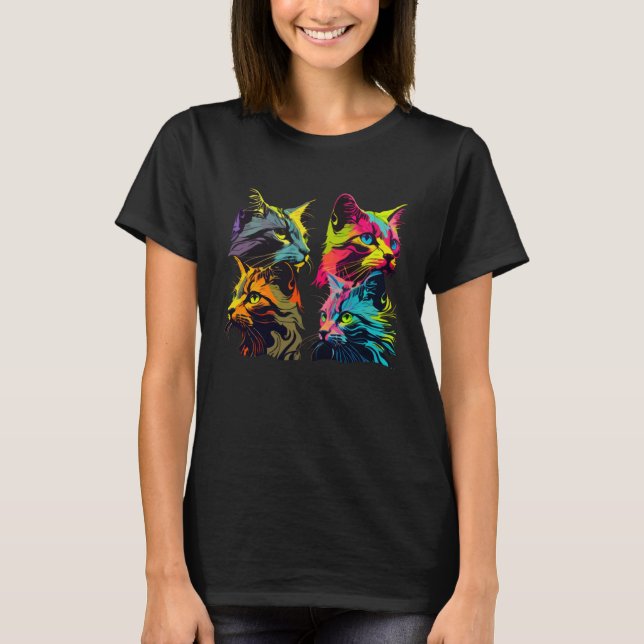 T-shirt Cute cat moments Beautiful cat patterns for cat    (Devant)