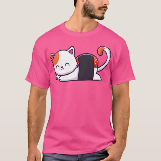 T-shirt Cute Cat Sushi Saumon