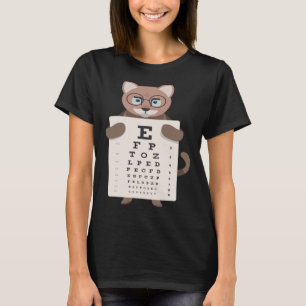 T-shirt Cute Cats Kitten Baby Cat Eye Chart Artistique Opt