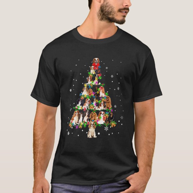 T-shirt Cute Cavalier King Charles Spaniel Chien Noël T (Devant)