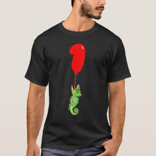 T-shirt Cute Chameleon 1er Anniversaire Enfants Balloon Pa