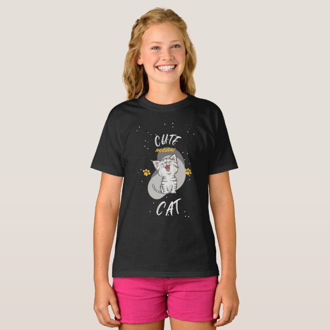 T-shirt Cute chat (Devant entier)
