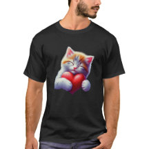 Cute Chat Accrocher Valentine Coeur Aimer Chat