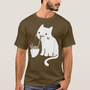 T-shirt Cute Chat Amusant Ramen Lover, Nourriture Japonais
