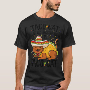 T-shirt Cute Chat Anagram Top, Tacocat épelé vers l'arrièr
