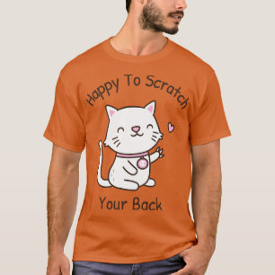 T-shirt Cute Chat Avec Des Légumineuses Heureux D'Écraser