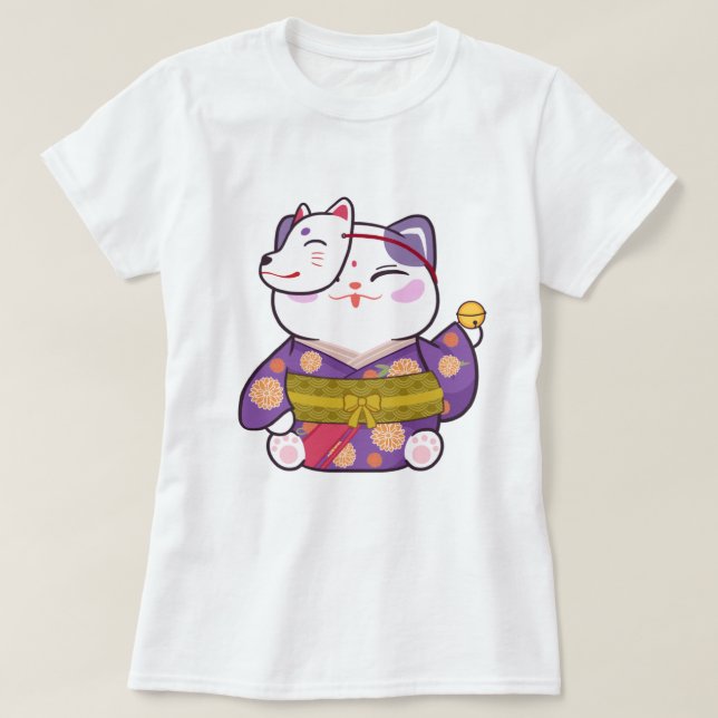 T-shirt Cute Chat Lucky (Design devant)