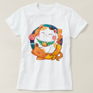 T-shirt Cute Chat Lucky