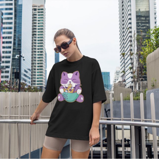 T-shirt Cute chat manger Halloween Ramen (Créateur téléchargé)
