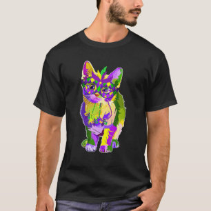 T-shirt Cute Chat Portant un Masque Carnaval Mardi Gras Ch