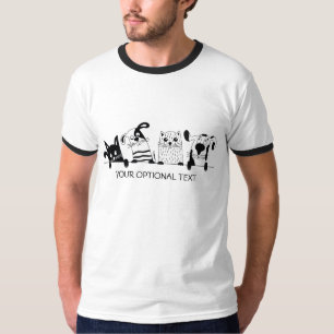T-shirt Cute Chats & Chiens vêtements de texte personnalis