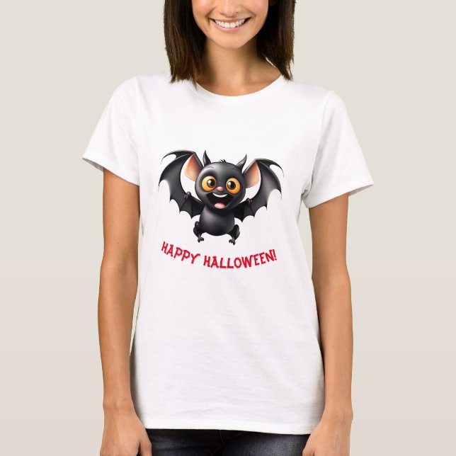 T-shirt Cute chauve | Bonne Halloween (Devant)
