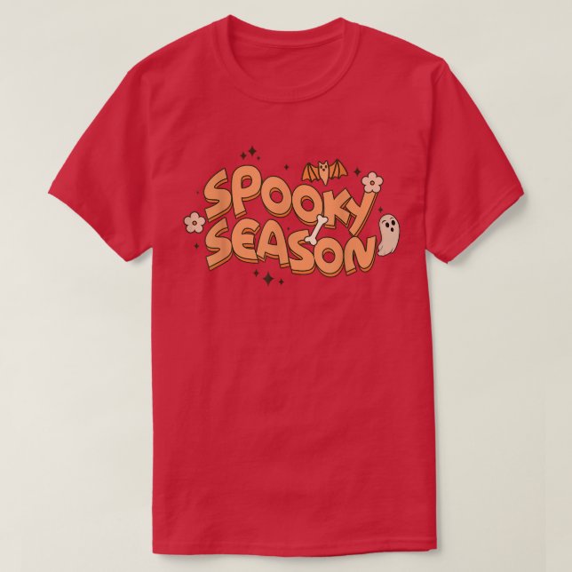 T-shirt Cute chauve-chauve-souris à fleurs et Fantôme Sais (Design devant)