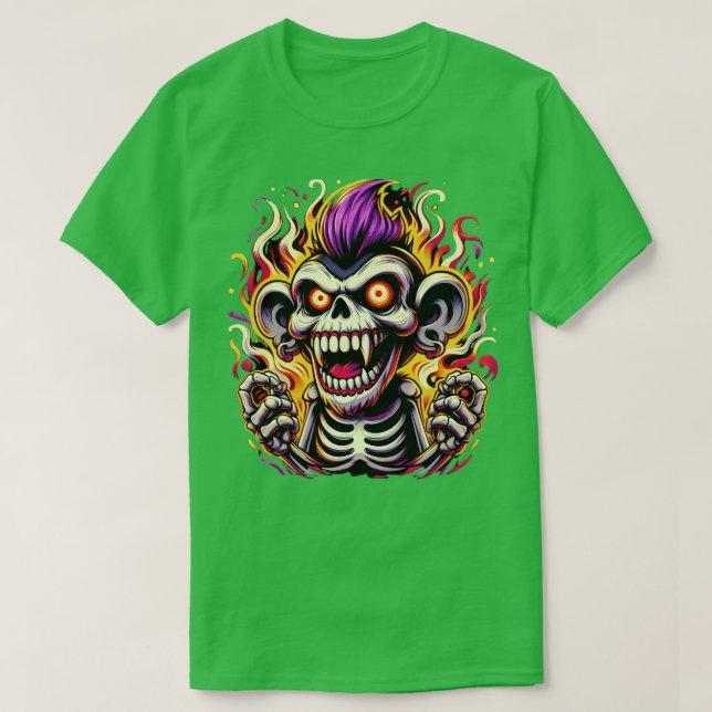 T-shirt Cute Cheeky Singe Halloween Conception pour enfant (Design devant)