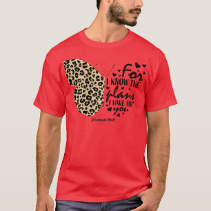 T-shirt Cute Cheetah Imprimer Papillon chrétien Religieux 