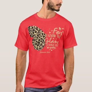 T-shirt Cute Cheetah Imprimer Papillon chrétien Religieux