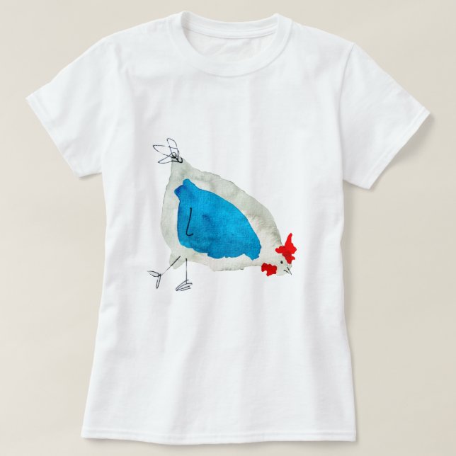 T-shirt Cute chickens watercolor (Design devant)