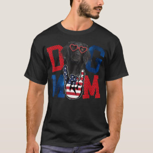 T-shirt Cute Chien Maman Coeurs Bonne Fête des Mères USA A