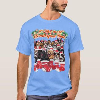 T-shirt Cute Chien reproduit Noël Amoureux des chiens drôl