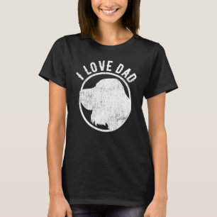 T-shirt Cute Chien Thème Fête des pères I Lote Papa Chien 