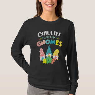 T-shirt Cute Chillinu2019 Avec Mes Gnomes Squad Happy East
