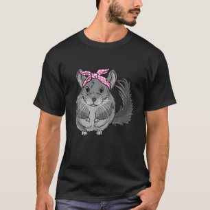 T-shirt Cute Chinchilla Avec Headband - I Lote My Chinchil