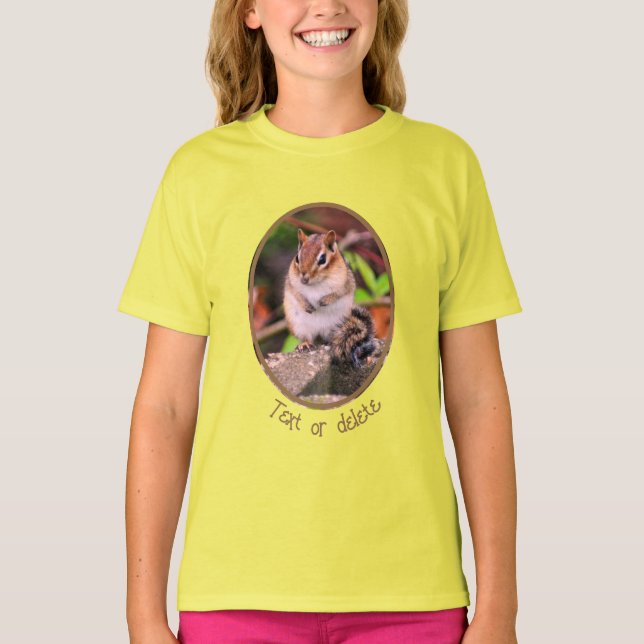 T-shirt Cute Chipmunk Faune Personnalisée (Devant)