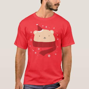 T-shirt Cute Christmas Bear Hiver Neige Nouvel An Premium 