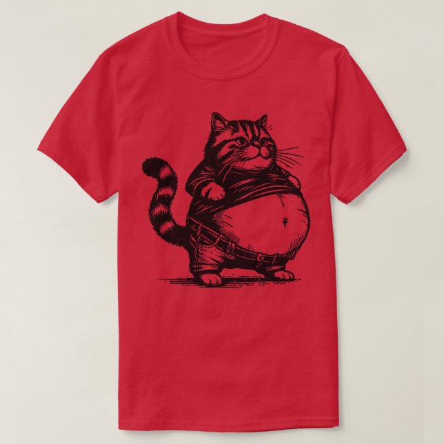 T-shirt Cute Chubby Chat (Design devant)