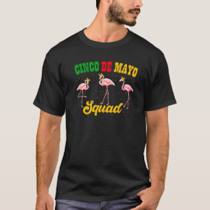 T-shirt Cute Cinco De Mayo Squad Sombrero Flamants roses M