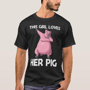 T-shirt Cute Cochon Pour Filles Enfants Animaux Alimentati