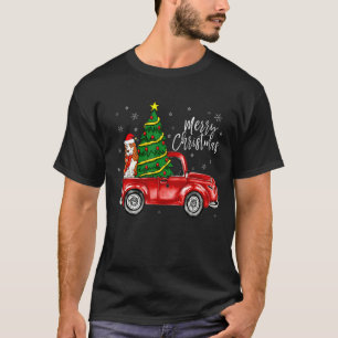 T-shirt Cute Cocker Spaniel Dog Truck Merry Christmas Dog