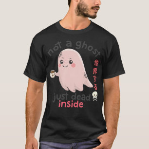T-shirt Cute Coffee Ghost Debout Dans Pastel Goth Déplaisa