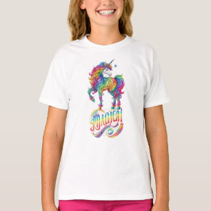 T-shirt Cute, coloré Rainbow licorn